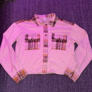 cream button-down flannel